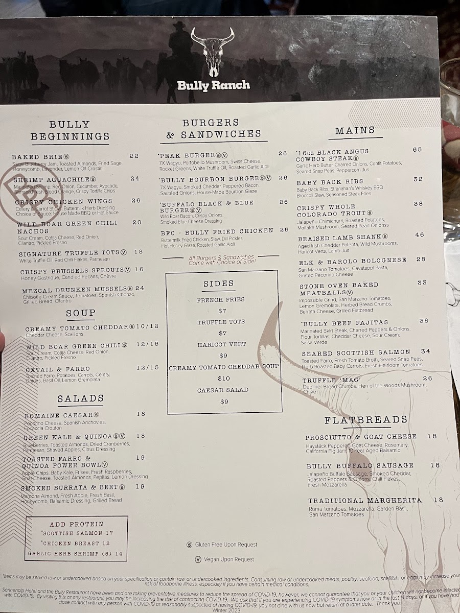 Bully Ranch Restaurant Menu - Image 4